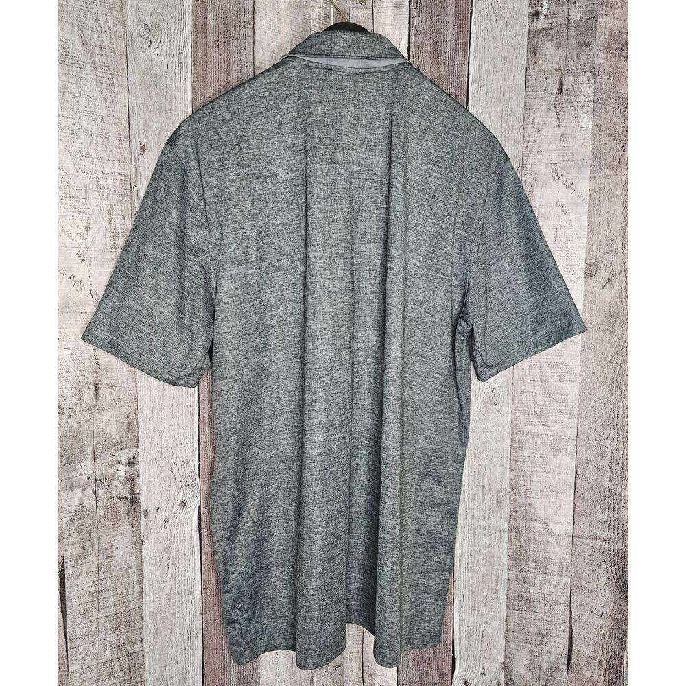 NIKE DRI-FIT Golf Short Sleeve Polo SHIRT Gray ROCA PATRON Men's size Large - Picture 2 of 6